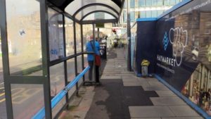photo of bus stop described above